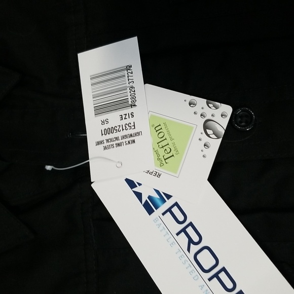 Propper Men's Long Sleeve Lightweight Tactical Shirt SR In Black F531250001 - Picture 6 of 6